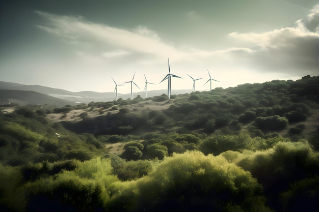 Windturbines alternatieve groene energie Generatieve AI 4