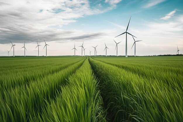 Windturbines in het veld