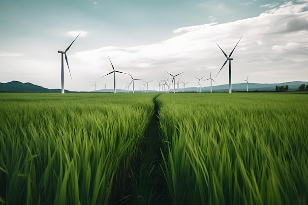 Windturbines in het veld