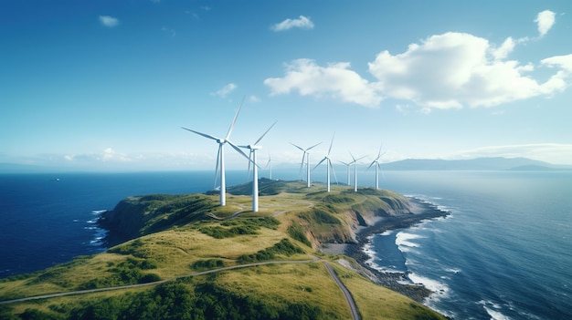 Windturbines on the ocean