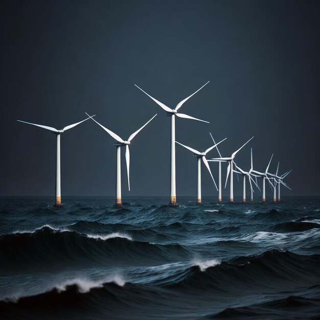 Windturbines on the ocean