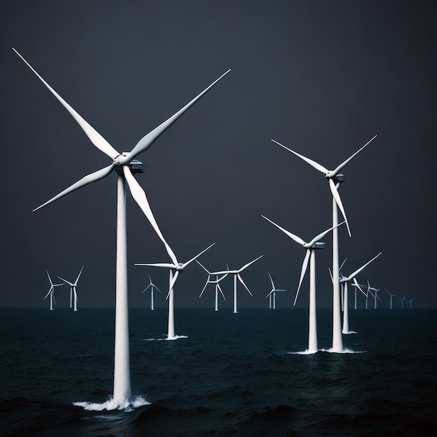 Windturbines op de oceaan