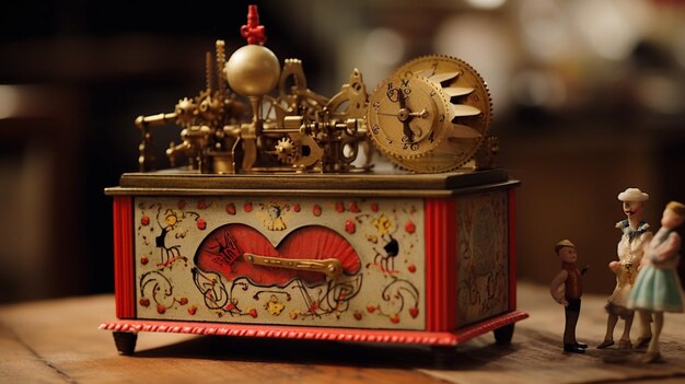 Photo a windup music box with a sweet melody