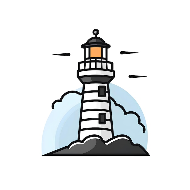 Photo windy lighthouse icon
