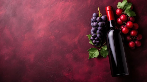 Wine advertisment background with copy space