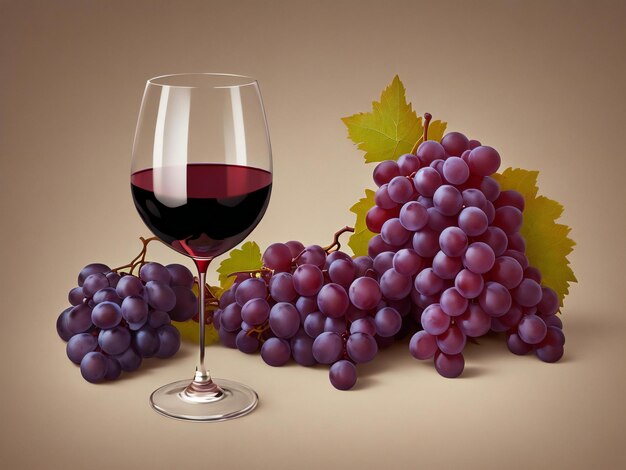 Фото Сгенерированный ai фон на тему вина и винограда