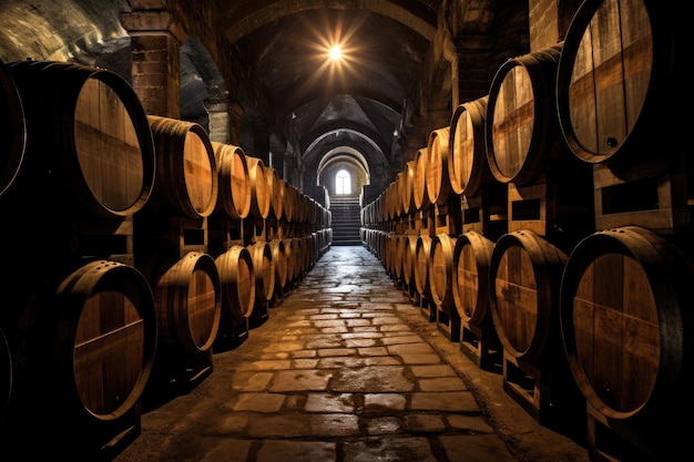 Photo wine barrels porto portugal