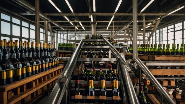 Foto trasportatore di bottiglie di vino