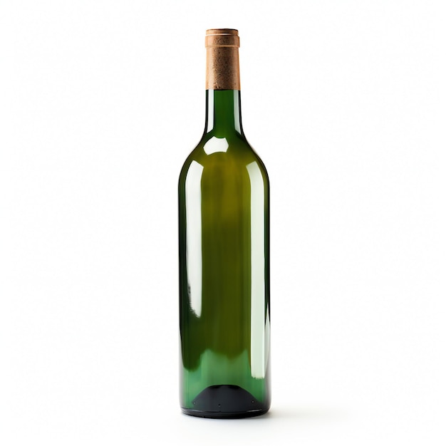 Wine bottle isolated on white background