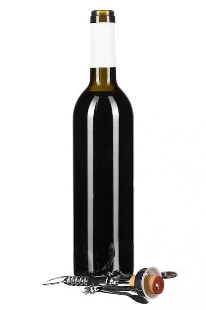 Wine bottle isolated