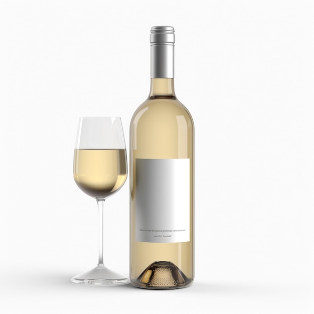 Wine bottle mockup