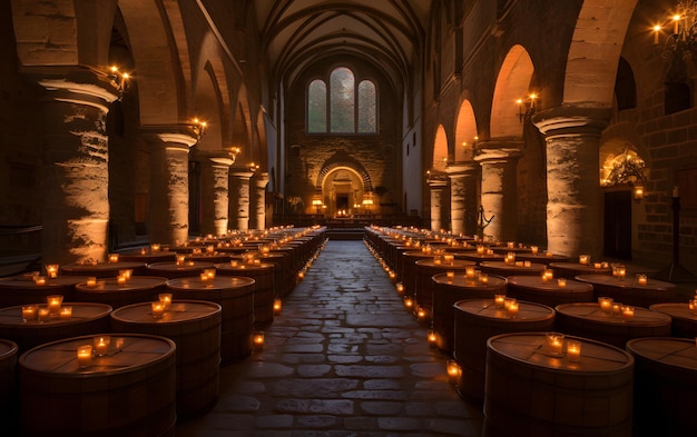 wine cellar of a winery