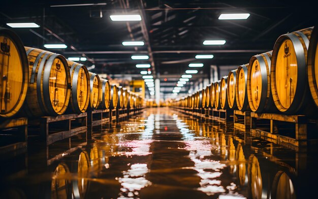 wine cellar of a winery