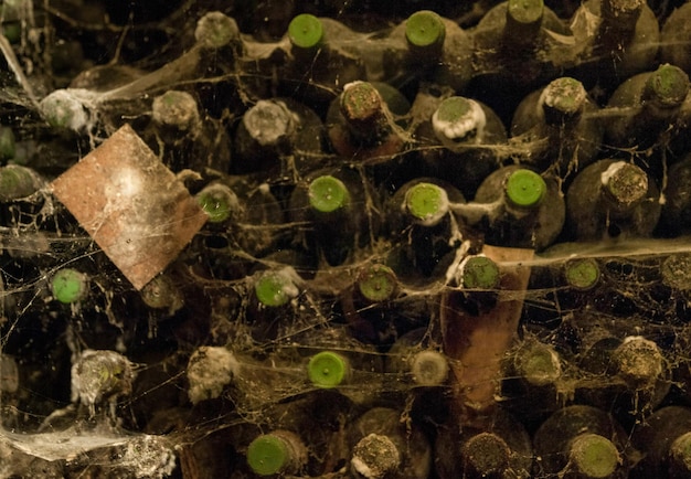 A wine cellar with bottles