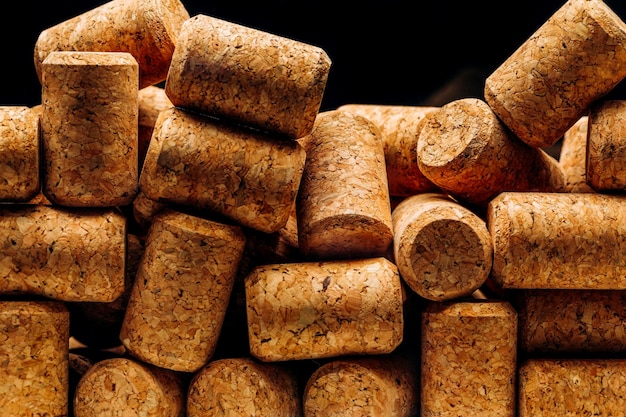 Wine corks as a background Highquality photography