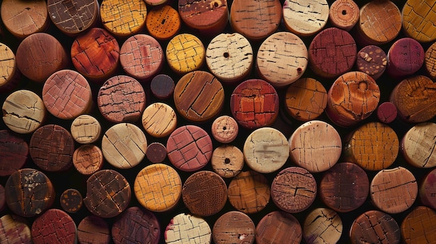 Photo wine corks generative ai