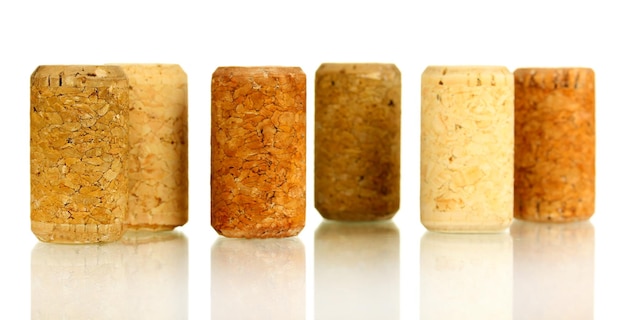 Wine corks isolated on white