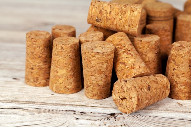 wine corks on table