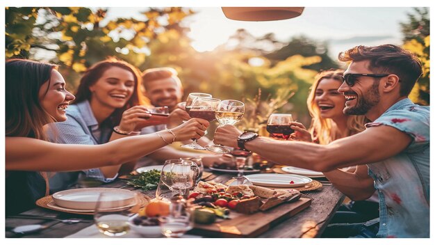 Foto appassionati di vino che degustano vino che socializzano con il vino