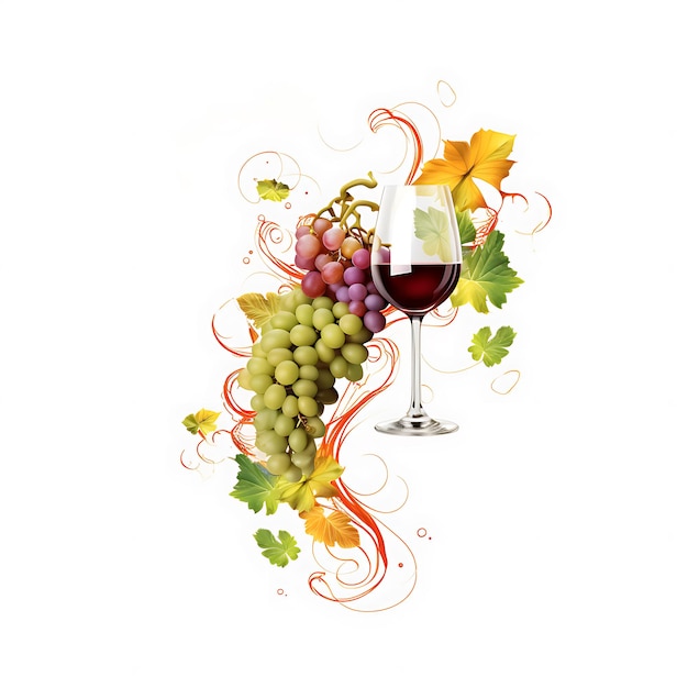 Foto clipart di vetro per vino