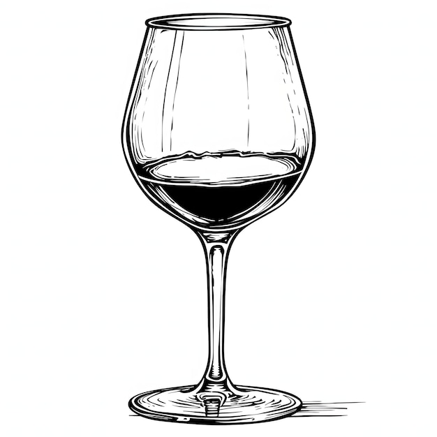 Photo wine glass silhouette