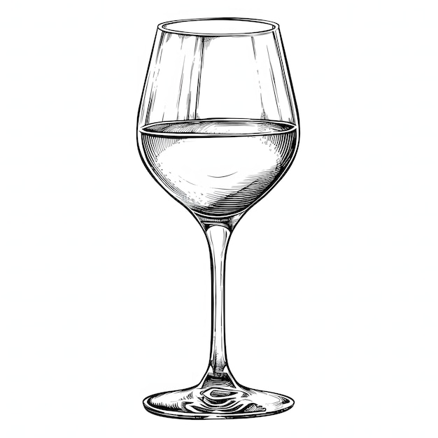 Photo wine glass silhouette