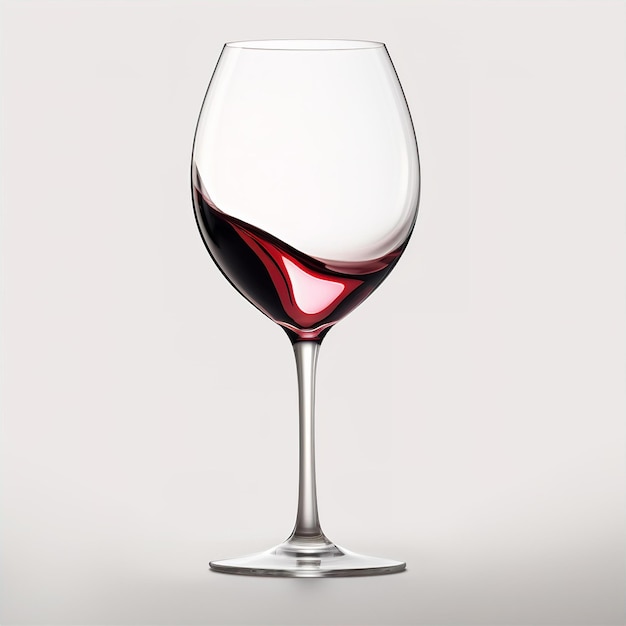 Wine glass on a white background generated by AI