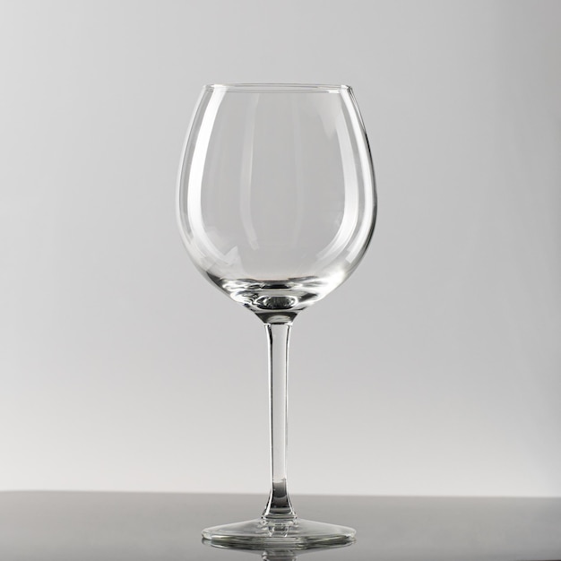 Wine glass on white background