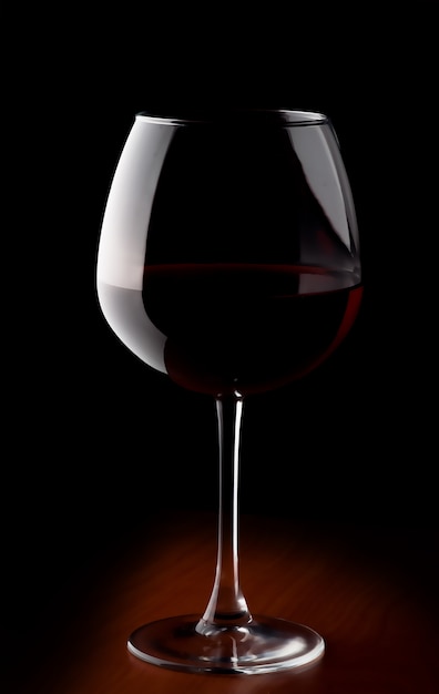 Wine glass with red wine