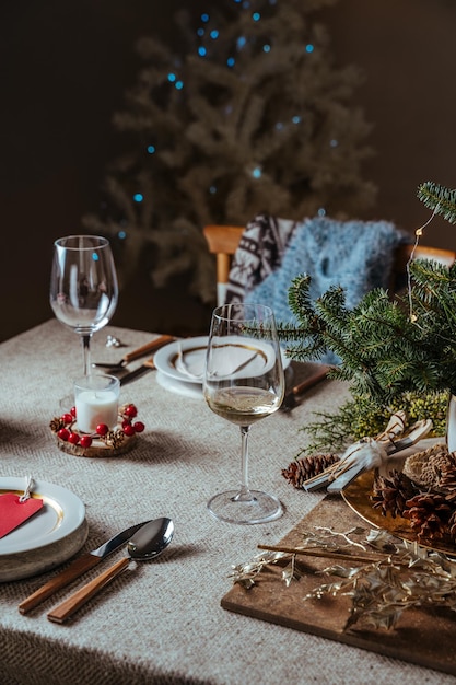 wine glasses on table