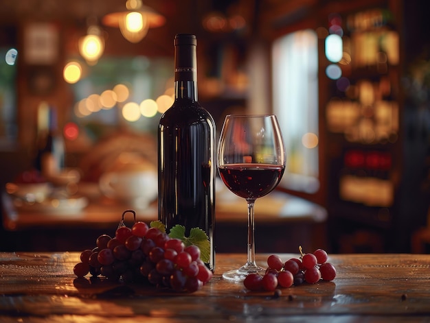 Вино и бокалы в винном погребе
