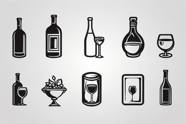 Photo wine icon symbol