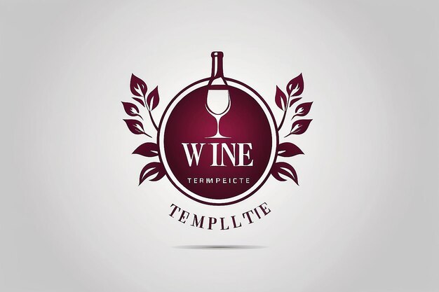 wine logo design vector icon wine templete