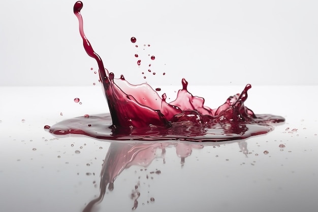 Photo wine spill on white backgound