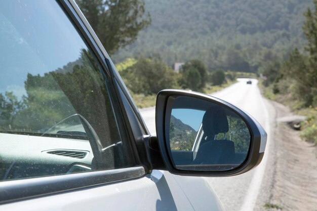 Wing Mirror on Open Road, Ibiza, Spain