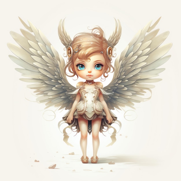 Winged Whimsy A Playful and Mischevious Cute Fantasy Creature