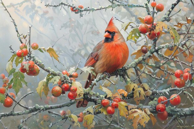 Photo winged wonder capturing the cardinal