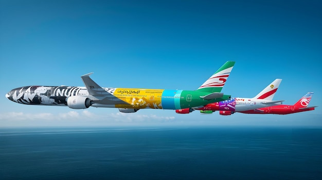 Photo wings of diversity a global tapestry of international airline liveries