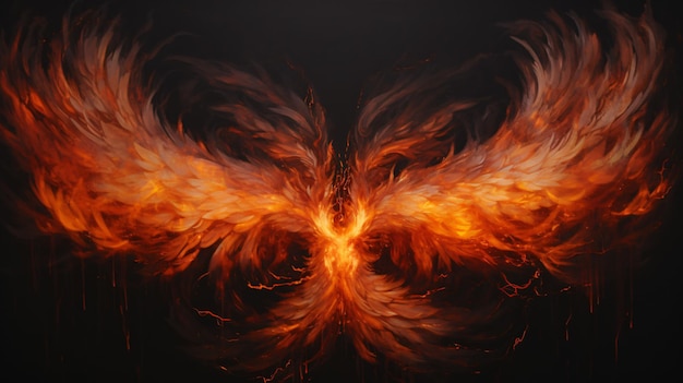 Wings in flame