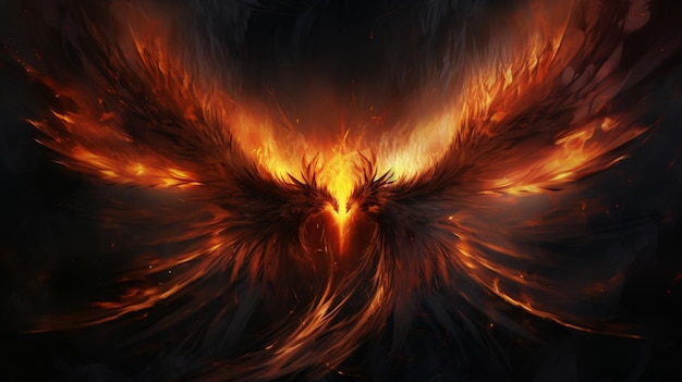 Wings in flame