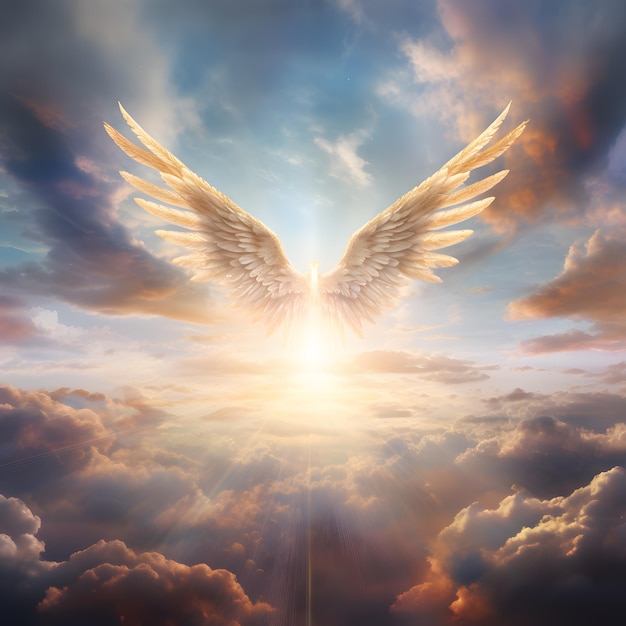 Wings of Grace Angelic Presence in the Sky