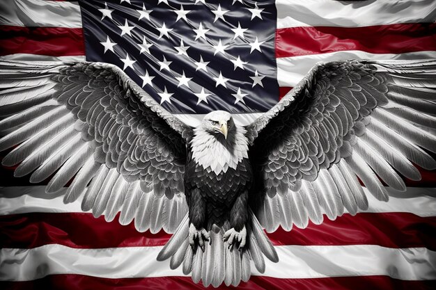 Photo wings of liberty american flag photo
