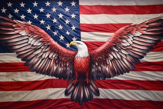 Wings of liberty american flag photo