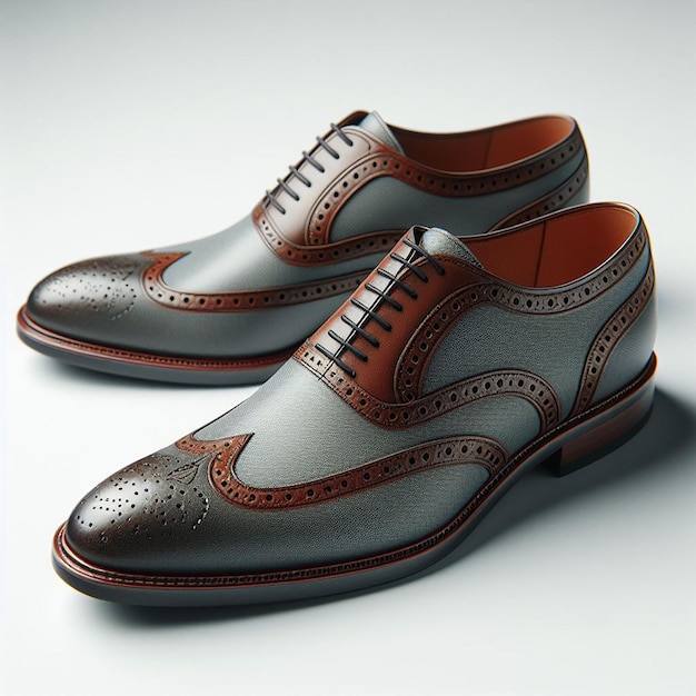 Wingtips schoenen paar in hoge resolutie afbeelding