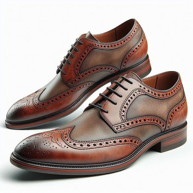 Wingtips shoes pair in high resolutions image