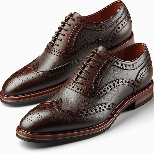 Wingtips shoes pair in high resolutions image