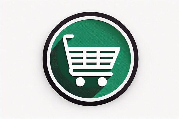 Winkelwagen illustratie pictogram logo shopping concept Generatieve AI