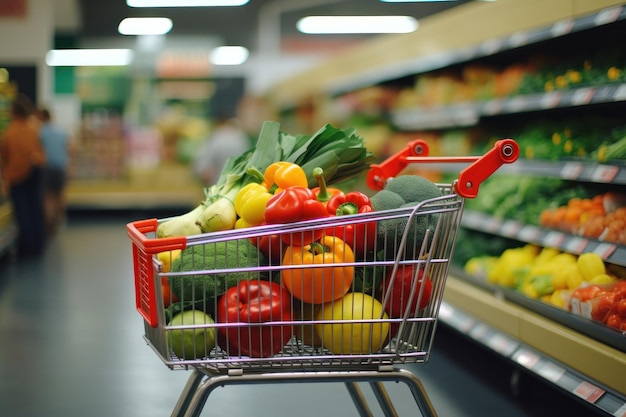 Winkelwagentje met fruit