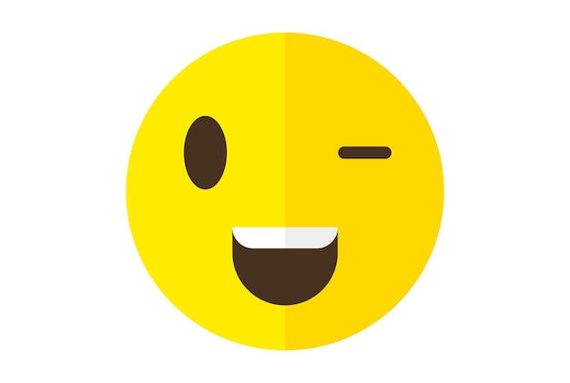 Winks colored Emote icon Emoji symbol yellow Emoticon sign art