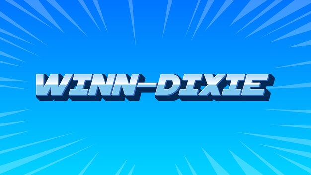 Photo winn dixie 3d blue text